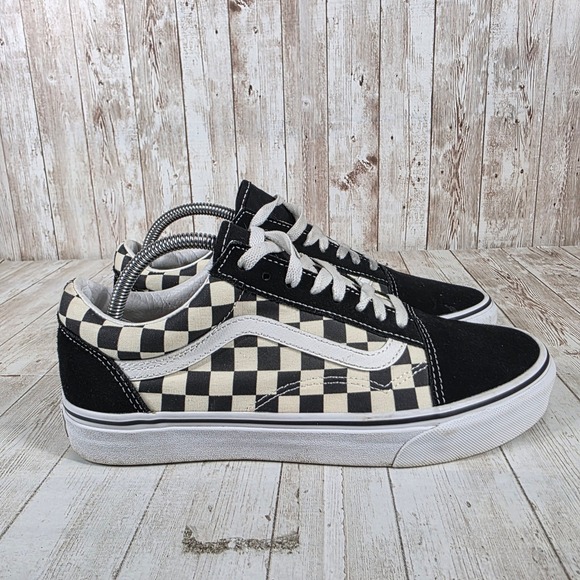 Vans Other - Vans Old Skool‎ Checkerboard Black White Mens 9 Skate Shoes VN0A38G1P0S
